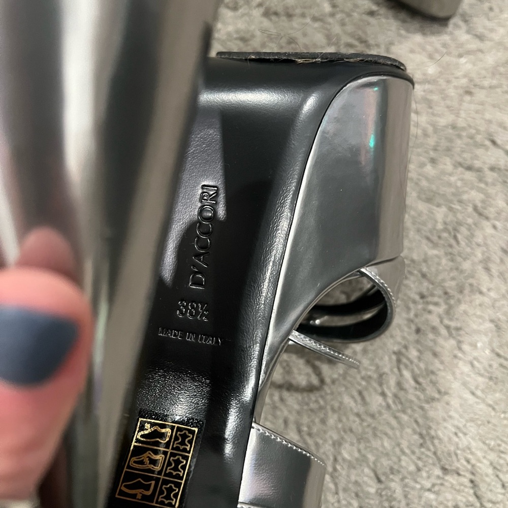 Silver Women's Platform Heels - Picture 2 of 5